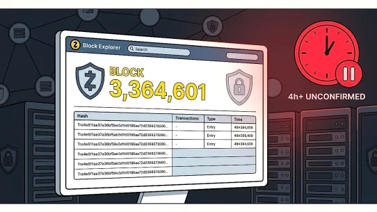 Privacy-focused Zcash blockchain has not produced a block for four hours