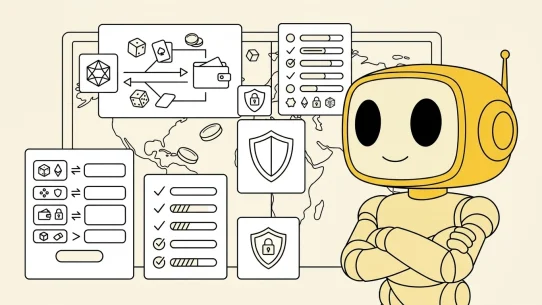 Consistent Token Metrics TMAI mascot illustration for Crypto Casinos