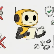 Consistent Token Metrics TMAI mascot illustration for Crypto Casino Safety