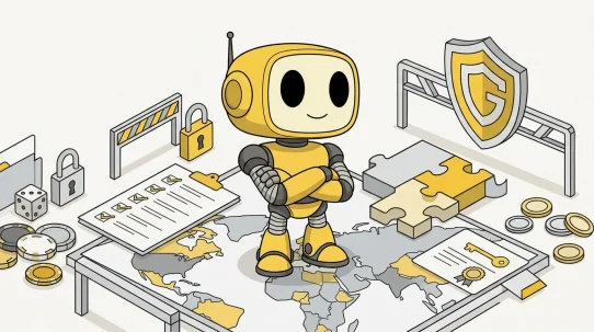 Consistent Token Metrics TMAI mascot illustration for Are Crypto Casinos Legal