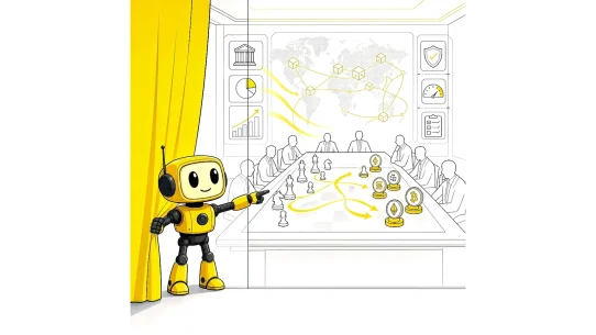 Token Metrics mascot revealing a hedge fund crypto strategy war room.