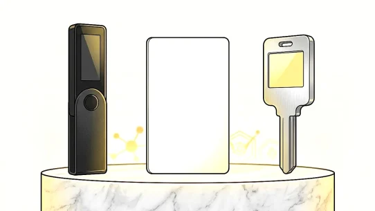 Token Metrics line-art illustration for best crypto hardware wallets