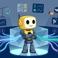 Token Metrics mascot mapping liquidity routes through a verified exchange hub